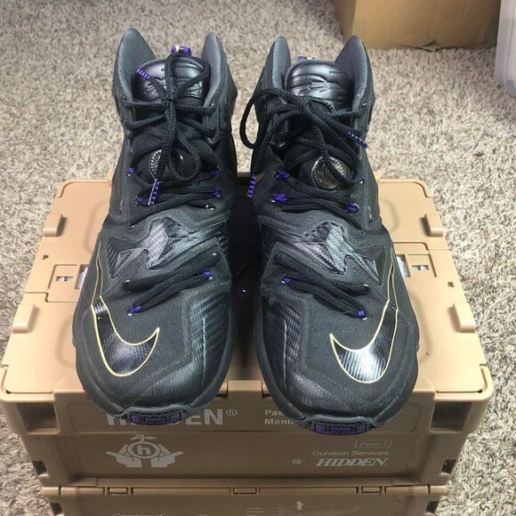 Nike Lebron James‎ XIII Pot of Gold Size 11.5 Mens 807219-007 Black Purple - Picture 1 of 6